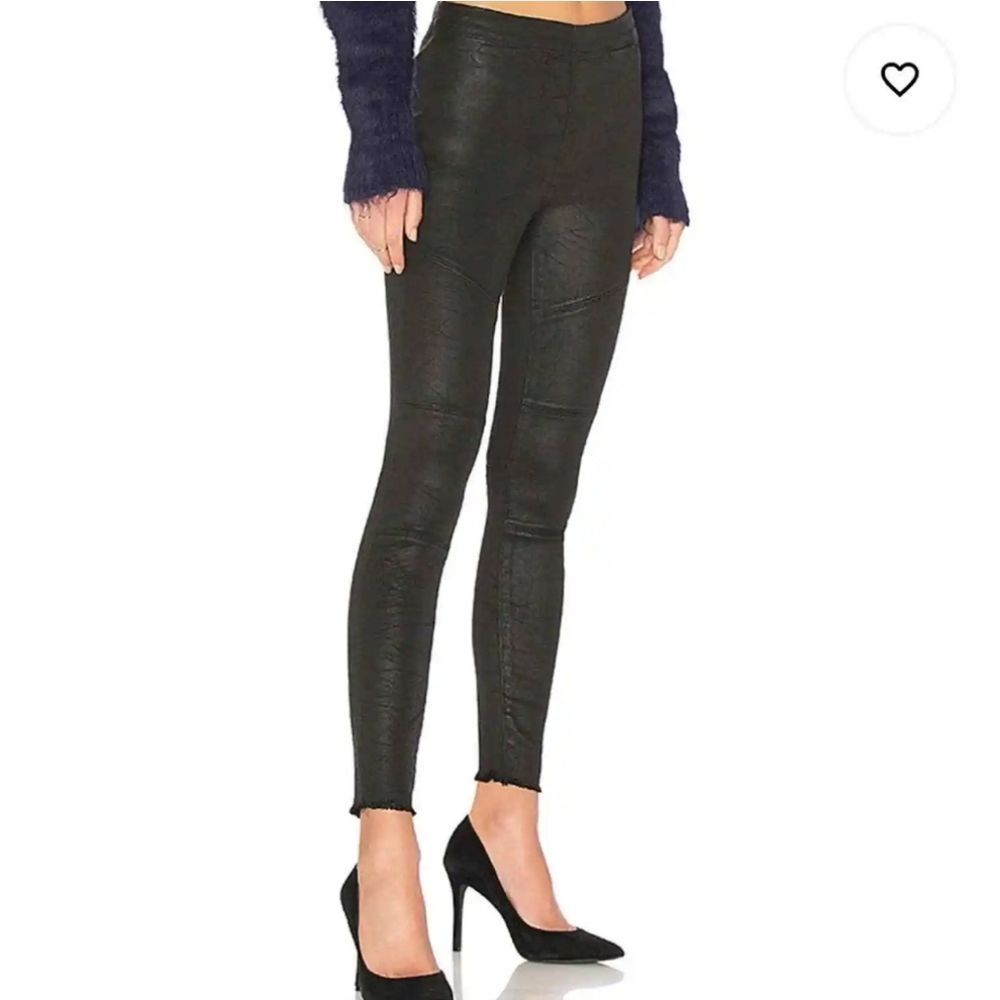 DL1961 Haven Leather Look high rise Jeggings black